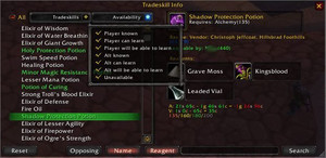 Аддон TradeskillInfo для WoW 7.3.0