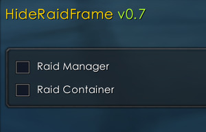 Аддон HideRaidFrame для WoW 7.3.0
