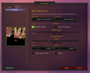 Аддон BasicMinimap для WoW Битва за Азерот 8.0.1
