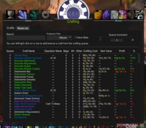 Аддон TradeSkillMaster Crafting для WoW 7.1.0