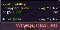 Аддон xanDurability для WoW 7.0.3